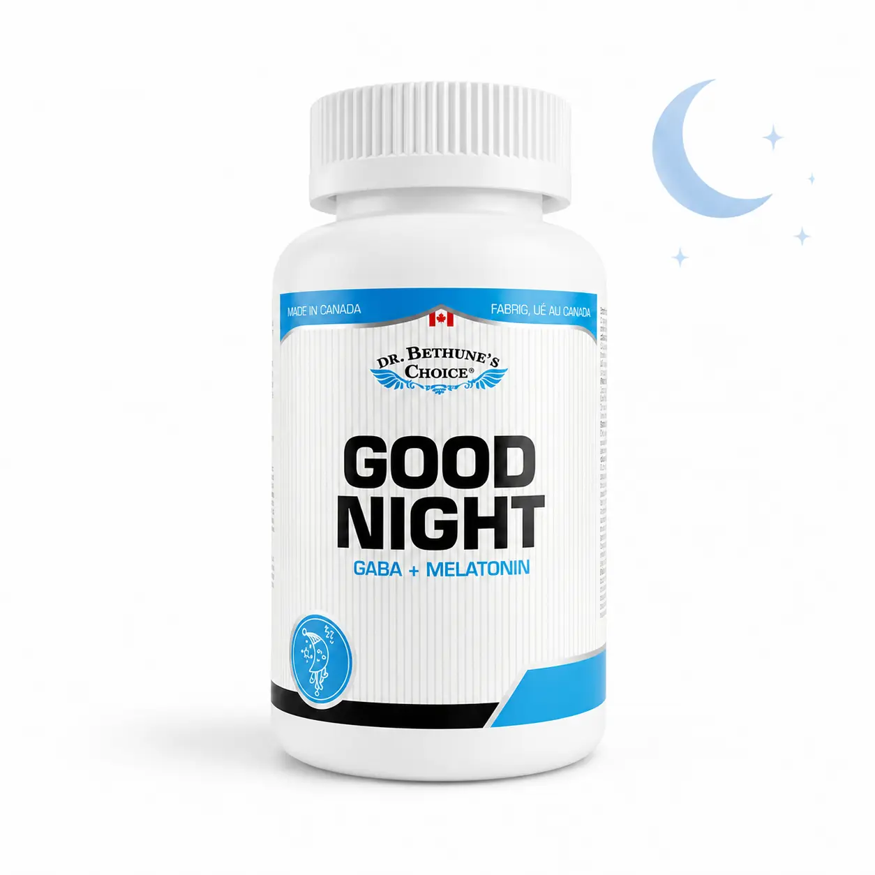 Dr. Bethune’s Choice GOOD NIGHT | GABA Sleep Support Supplement | with 5-HTP & Vitamin B6 | 60 Capsules Wellness Routine Adults Healthy