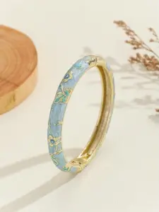 Women 1pc Leaf Decor Bangle Bracelet Jewellery