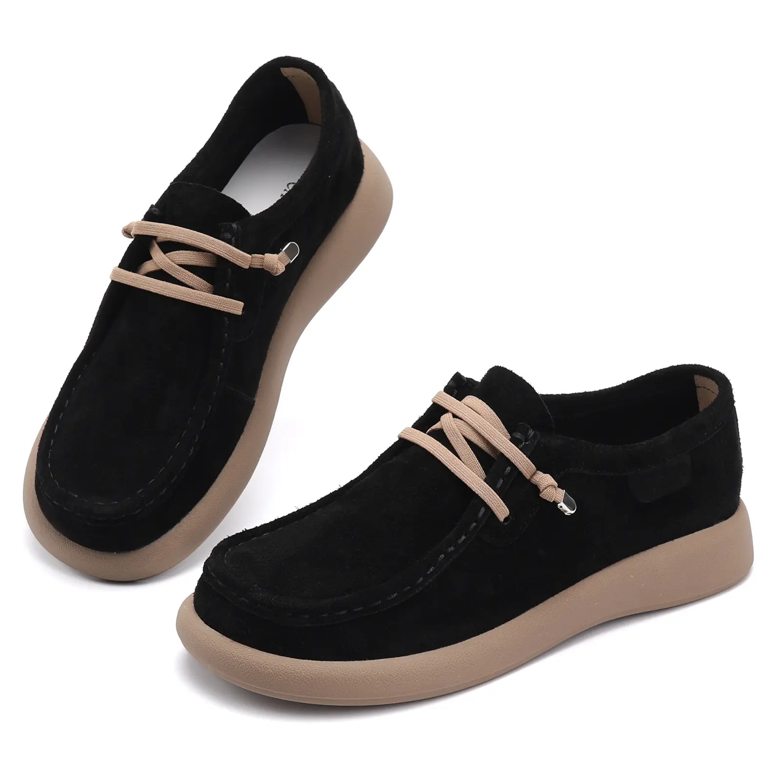 Women's Oxford Shoes Classic Lace-Up Loafers Leather Oxfords Comfortable Dressy Slip On Business Dress Shoes