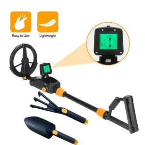 Metal Detector Underground Depth Scanner Adjustable Gold Silver Jewelry Treasure LCD Display Waterproof Search Metal Seeker Tool Handheld Metal Detector （The battery is not included）