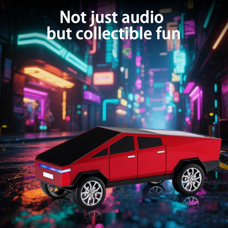 Bluetooth Pickup Truck Replica Portable Speaker,with Display Screen,HD Sound, TWS Pairing, FM Radio,Built-in Microphone Hands-Free Calling, LED Party Light, Surprise Gift for Car Lovers,Unisex: The Best Gift for 2026  Audio Wireless Stereo Usb Colorful