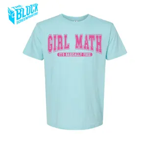 Girl Math The Block Funny Soft Style Tee Shirt Crewneck Classic