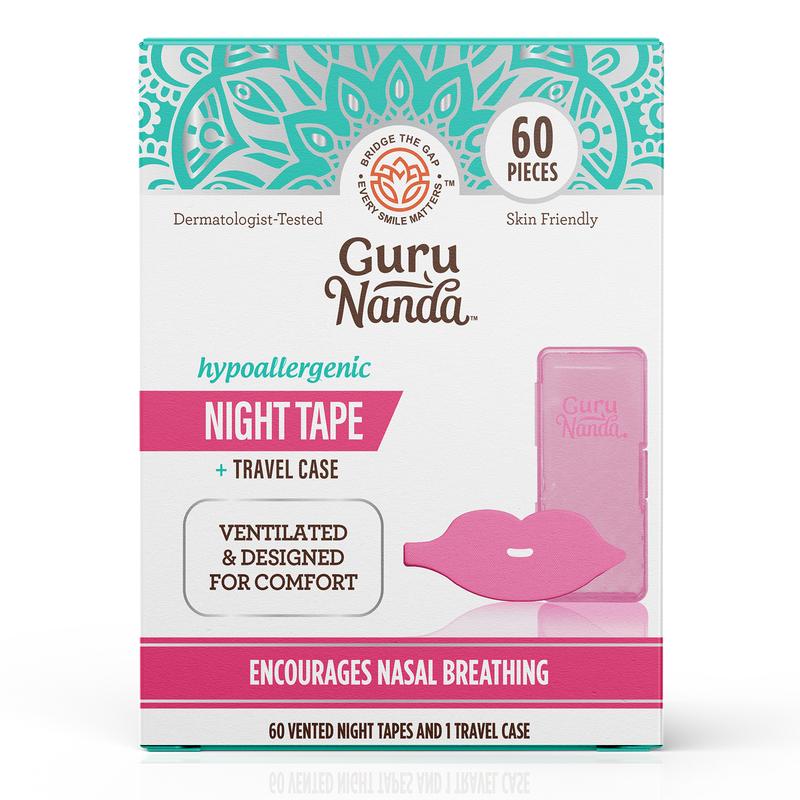 Pink Lip Shaped Night Tape with Case - 60 Count