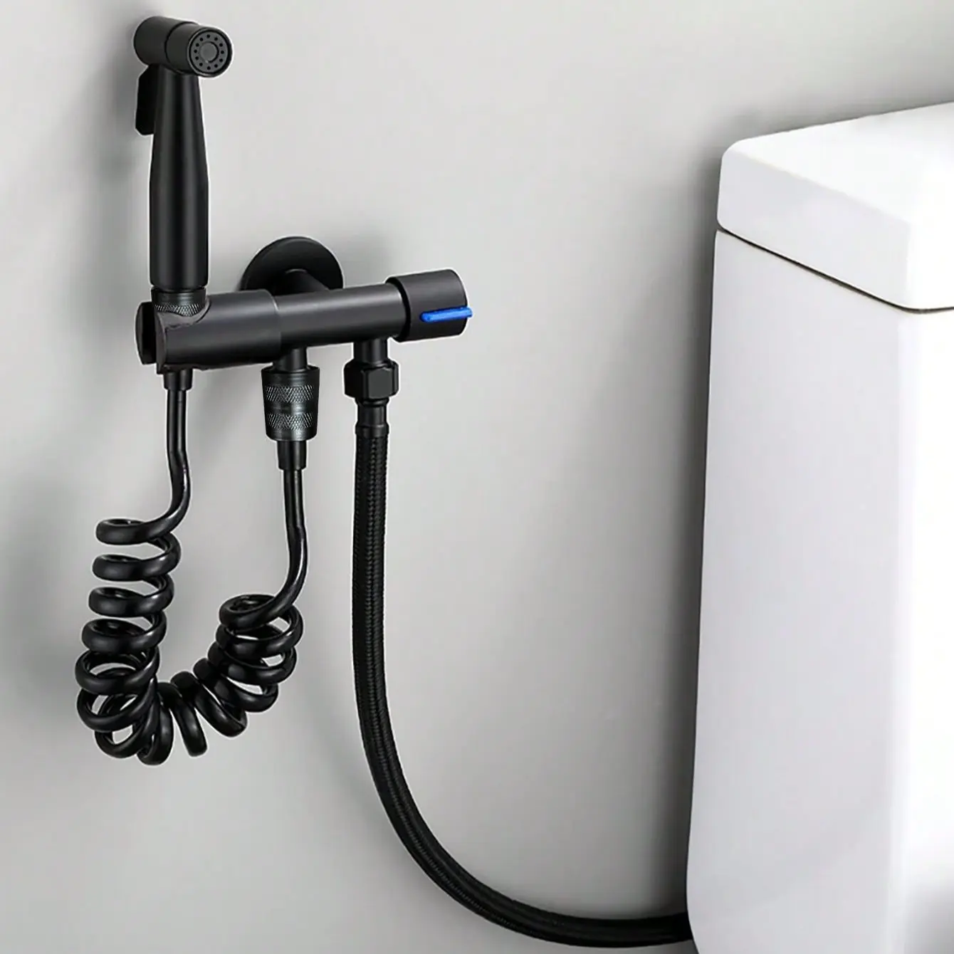 Bathroom Accessories Set, 3 Counts/set Including 3-way Shower Diverter Bracket, Shower Head & Pipe, Bathroom Supplies for Home Use