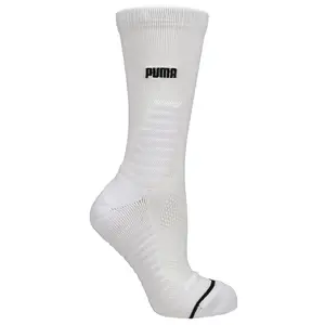 PUMA Womens Terry Crew Socks Casual - White