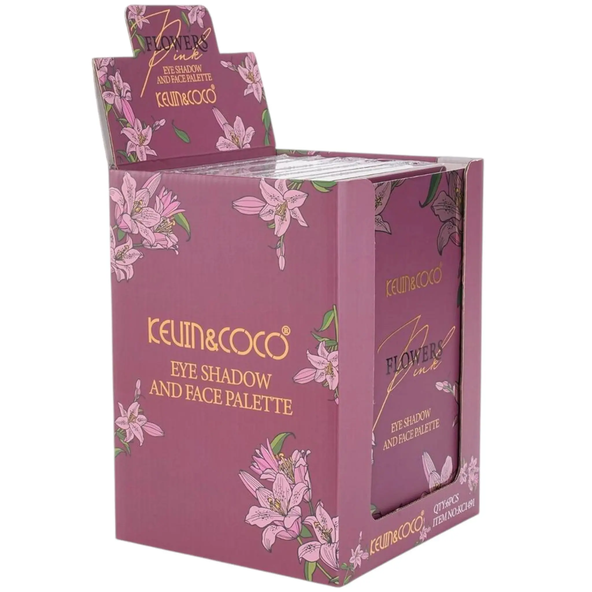 Kevin & Coco Flowers Eyeshadow And Face Palette - Wholesale Display 6 Units (KC1491)