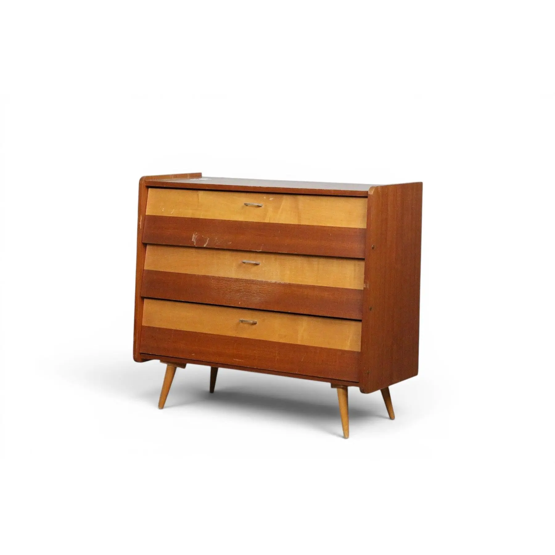 1950s BEECH + TEAK SWEDISH SHOE CABINET