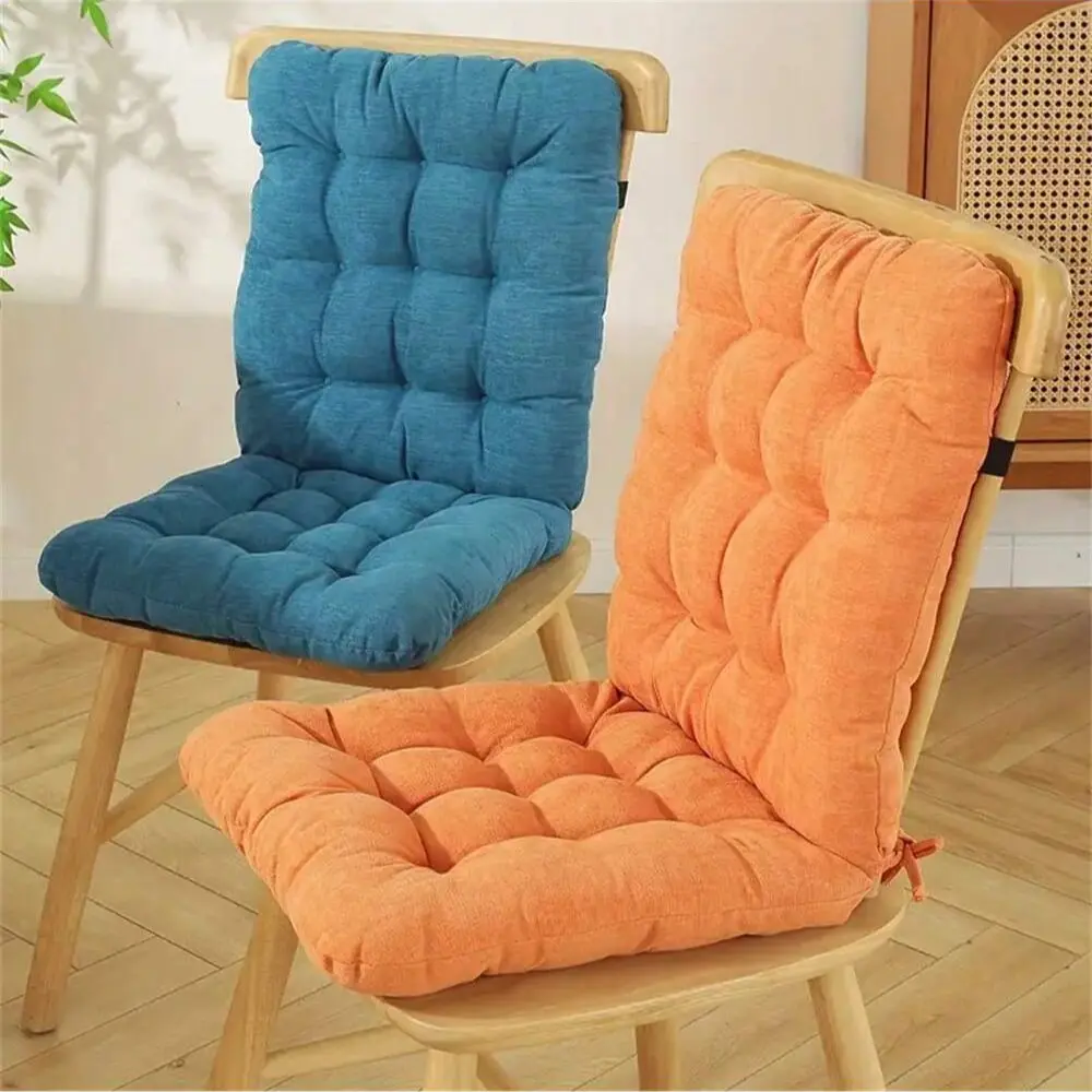 Thick flannel seat cushion with back support, soft for all seasons. Solid color, ideal for home, office and study. Relieves back pain from long sitting. 40×80cm foldable, easy to store for living room, bedroom, study, dining room and balcony.