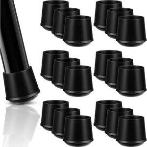 48 Pcs 1 Inch Folding Chair Leg Caps, Heavy Duty Rubber Non-Marring Furniture Leg Covers, Round Floor Protectors for Hardwood Floor, Anti-Scratch Chair Feet Pads for Daily Furniture Use fathersdaygift