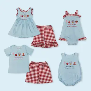 County fair design kids girls summer sibling outfit