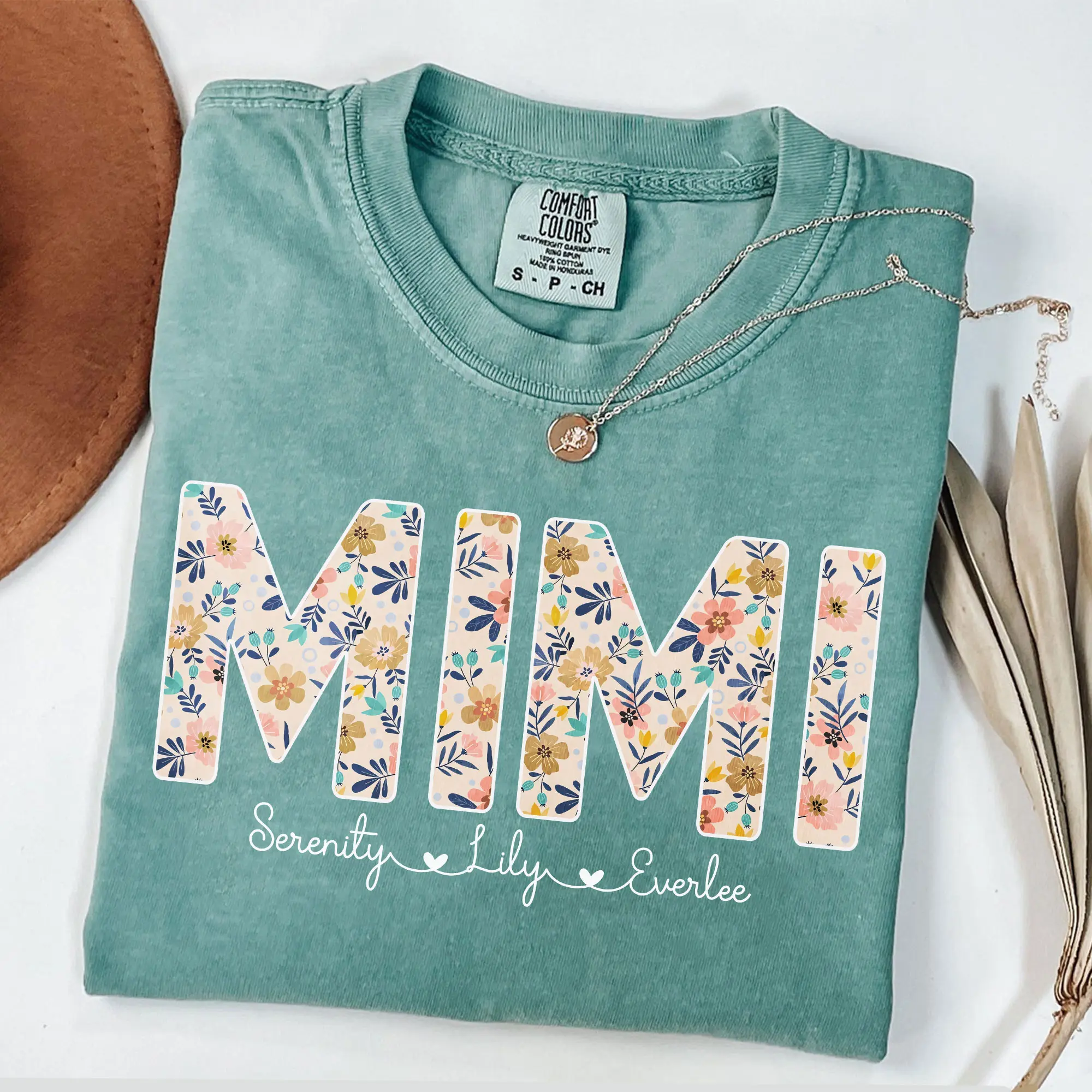 Personalized Mimi Shirt with Grandkids Names, Floral Mimi T-Shirt, Mimi Gifts, Mother's Day Shirt, Custom Kids Names Grandma Shirt, Mimi Tee