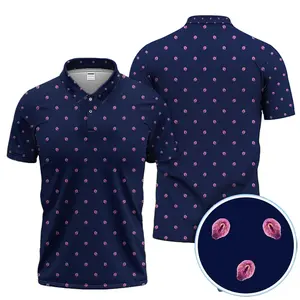 Vintage Abstract Funny Pattern Men's Bogey Golf Ball Polo Shirt Masters Golf Tennis Polo Tops Masters Tournament Shirt 2026 GPA Championship Performance Outdoors Sport Shirt, Ideal Gift for Hunting Season Dad Golfers