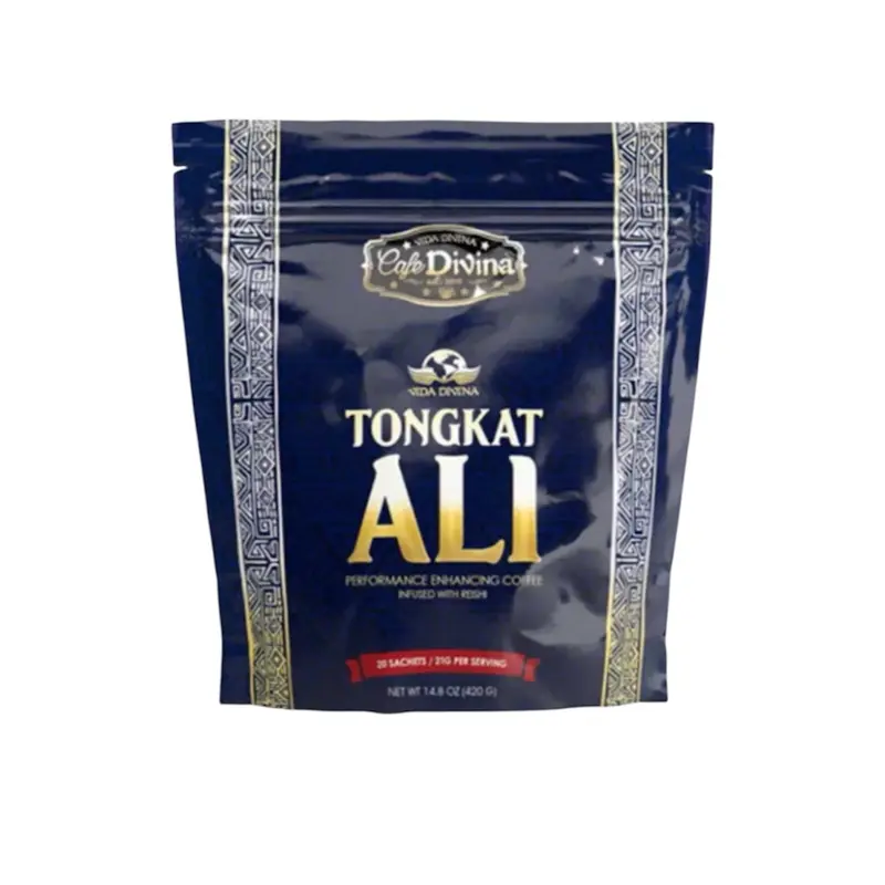 Café Divina Tongkat Ali Performance Enhancing Coffee Infused with Natural Tongkat Ali Extract 20 Sachets 210mg Per Serving 14.8 Oz United States - Beverage Flavor Taffy