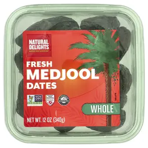 Natural Delights Fresh Medjool Dates, Whole, 12 oz (340 g) Natural Delights Fresh Medjool Dates, Whole, 12 oz (340 g)