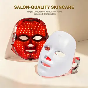 LED Face Mask Cordless Facial Care Device - 7 Colors Lightweight Portable Home Spa Beauty Tool, Premium Skincare Gift for Women