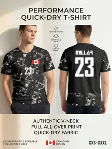 2026 Canada Quick-Dry T-Shirt, Authentic V Neck Soccer Top, Breathable Tech Fabric, European Fit Football Training Shirt