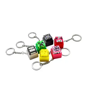 3D printed toy Minecraft stress-relief press-key mechanical keyboard feel clicker stress-relief keychain pendant