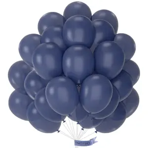 PartyWoo Dusty Blue Balloons 50pcs 12 Inch Navy Slate Blue Boho Neutral Latex Helium Balloons for Graduation Wedding Baby Shower Anniversary Bachelorette Retirement Birthday Party Decorations Blue-F15