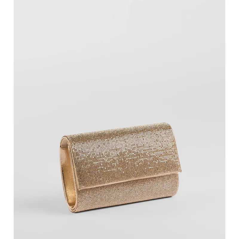 Luxe Glamour Rhinestone Box Clutch