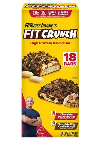Chef Robert Irvine's FITCRUNCH High Protein Baked Bars, Variety Pack, 1.62 oz. 18 ct.