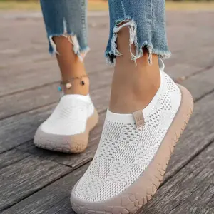 Women's Sporty Casual Shoes, Versatile Thick Sole Height Increasing Lightweight Breathable Anti-Slip Soft Bottom Comfort Walking Shoes