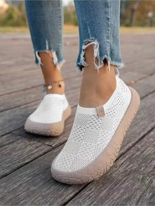 Women's Sporty Casual Shoes, Versatile Thick Sole Height Increasing Lightweight Breathable Anti-Slip Soft Bottom Comfort Walking Shoes