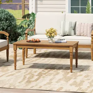 ARCH Classic Acacia Outdoor Coffee Table - Natural Finish, Patio Furniture Coffee Tables
