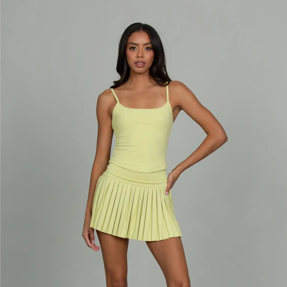 15" Electric Pleated Tennis Skirt Athletic Skirt Pleated Sports Skirt