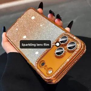 Light Luxury Glitter Rhinestone Protective Cover for iPhone 17 Pro Max ,17, 17 Air, 17 Pro Simple Transparent Soft Shell Super Cute PM, Stylish Phone Case, Aesthetic Phone Accessory, Fashionable Phone Case, Trend Followers, Fashion Lovers