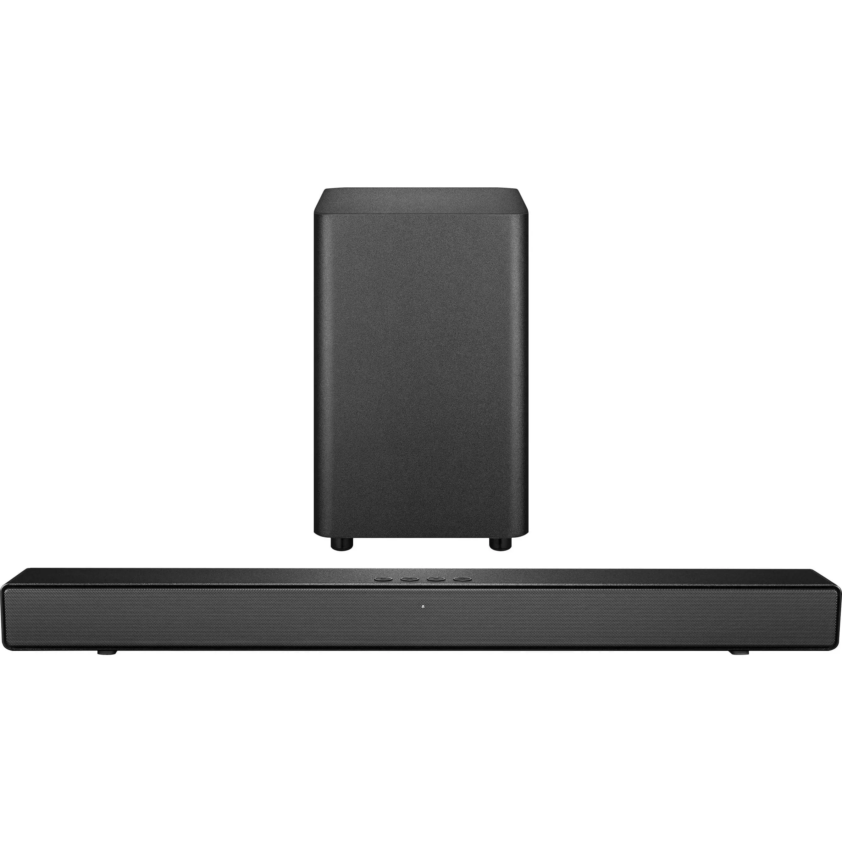 Insignia - 2.1 Channel Soundbar with Wireless Subwoofer, DTS VirtualX, Bluetooth, and Dialogue Enhancement - Black
