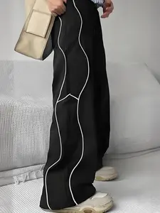 tiktok freeship Men’s  Jogger  with Elastic Waist and Pockets — , Fashionable, Versatile for Running, Home, Outdoor Use, Retro Style, Suitable for All Seasons  men workout Casual Loose-Fit Drawstring Pants slacks