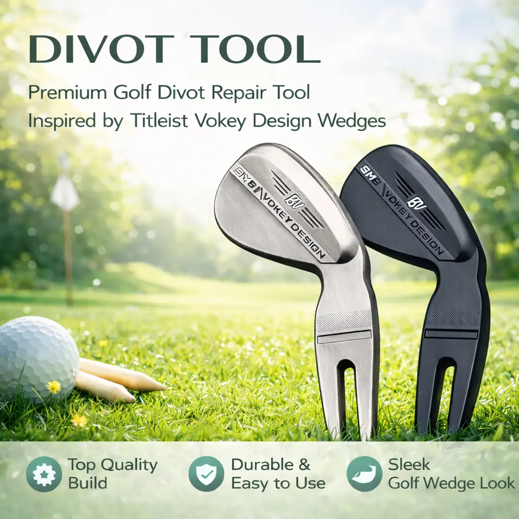Zinc Alloy Golf Pitch Mark Repair Tool - 1 Durable Turf Fixer Golf Accessory, Ideal Gift for Enthusiasts, Golf Accessories