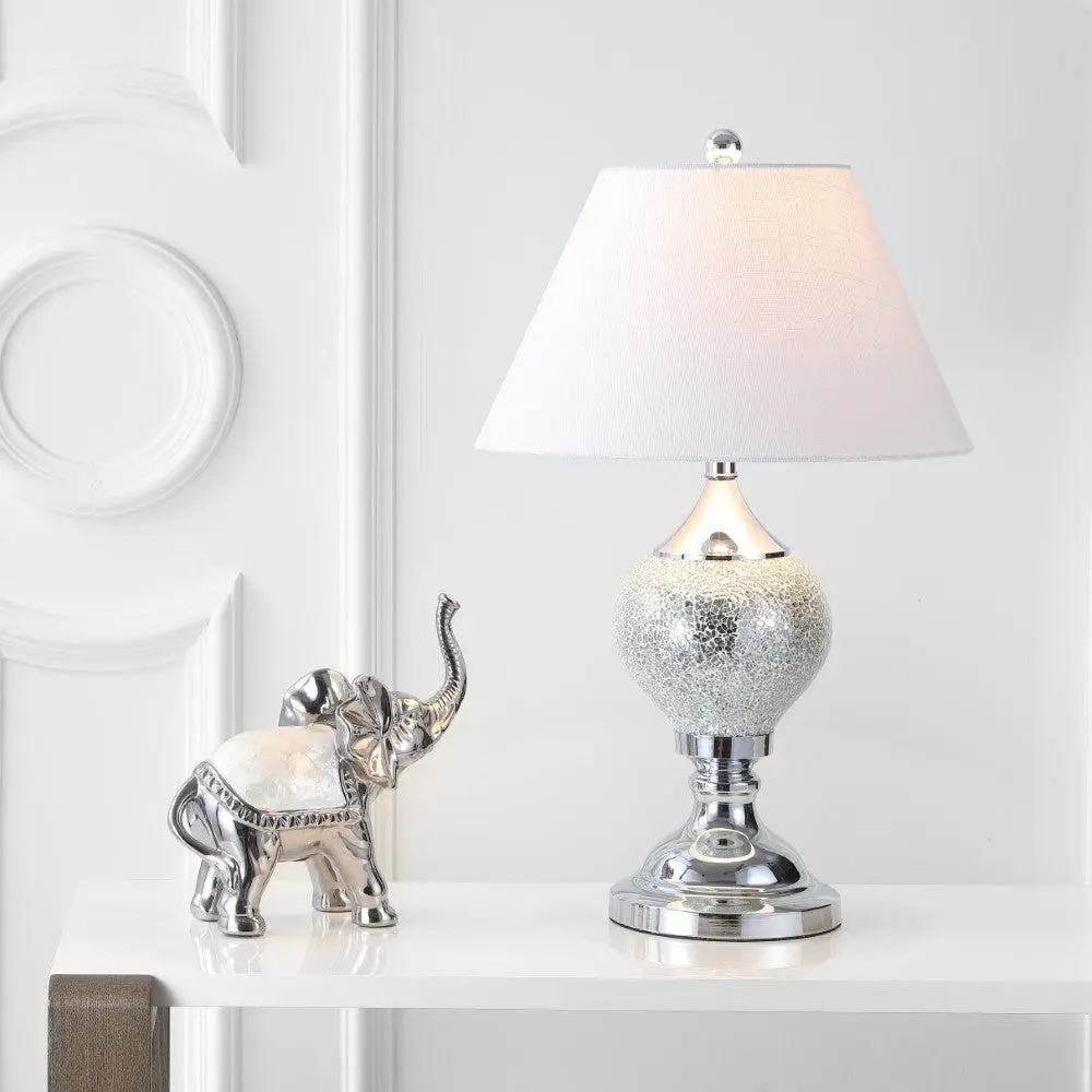 JONATHAN Y Louise Mirrored LED Table Lamp , for bedroom, living room, foyer, hallways, dining room, dorms