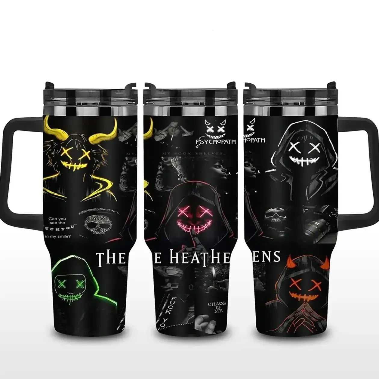 The Heathens Legacy of Gods Dark Romance Tumbler, Heathens Mask 40oz Flask Tumbler, Morally Grey Men, Legacy of Gods Inspired Tumbler 40oz, Spicy Book Lover Gift Travel Cup