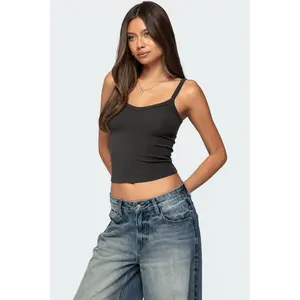 Aspyn V Neck Ribbed Tank Top