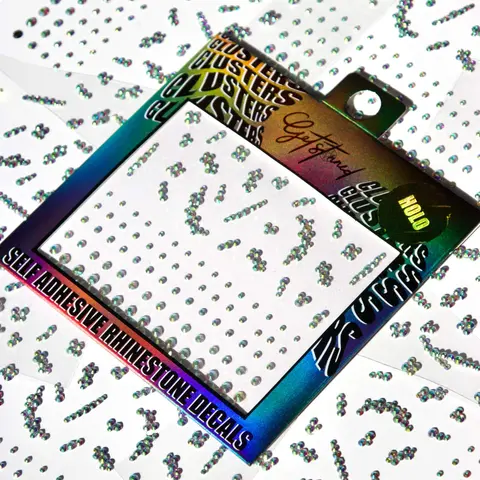 HOLO SELF ADHESIVE RHINESTONE CLUSTERS STICK ON FACE GEMS FOR COSMETIC AND NAIL ART