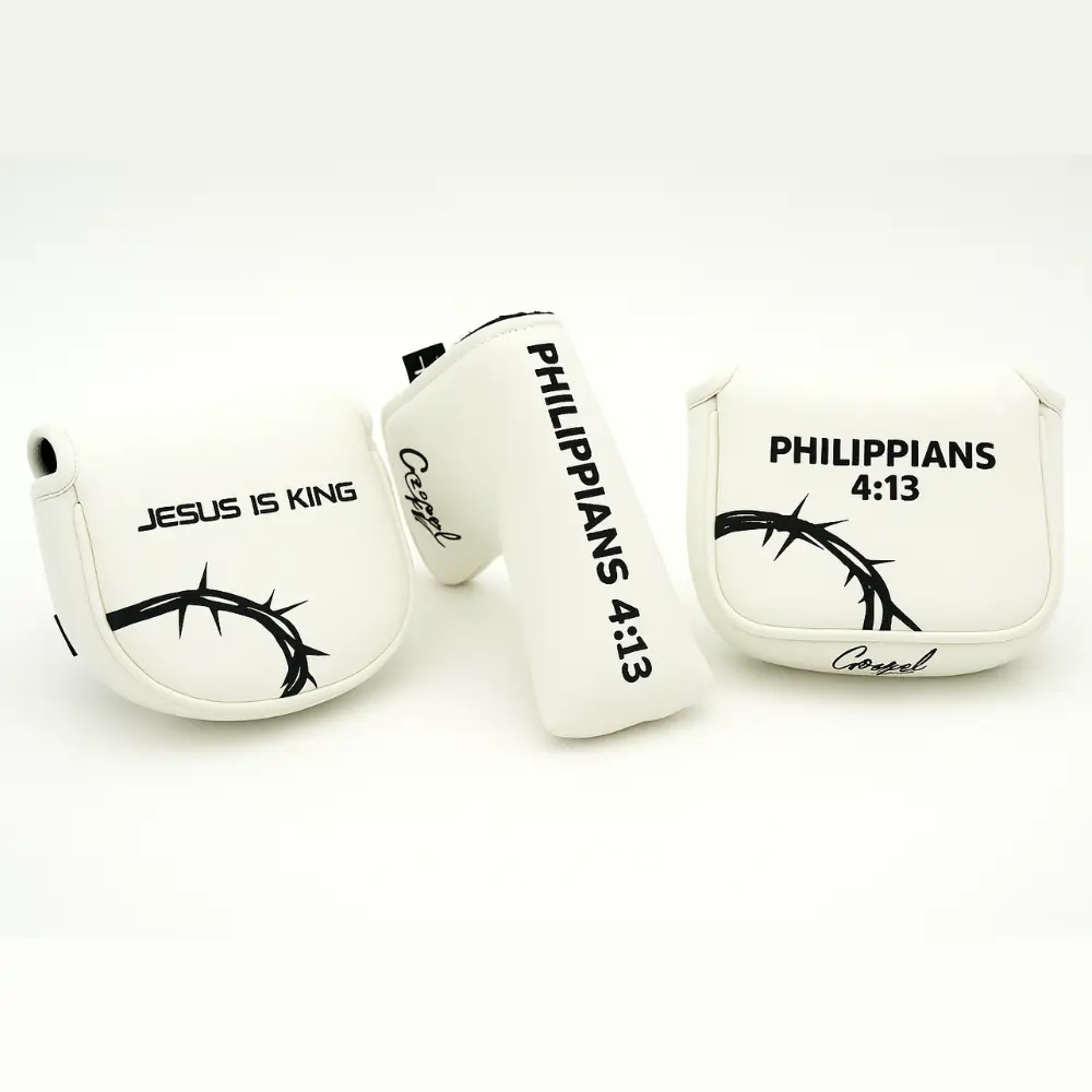 Leather Putter Cover - White Leather Putter Cover - White