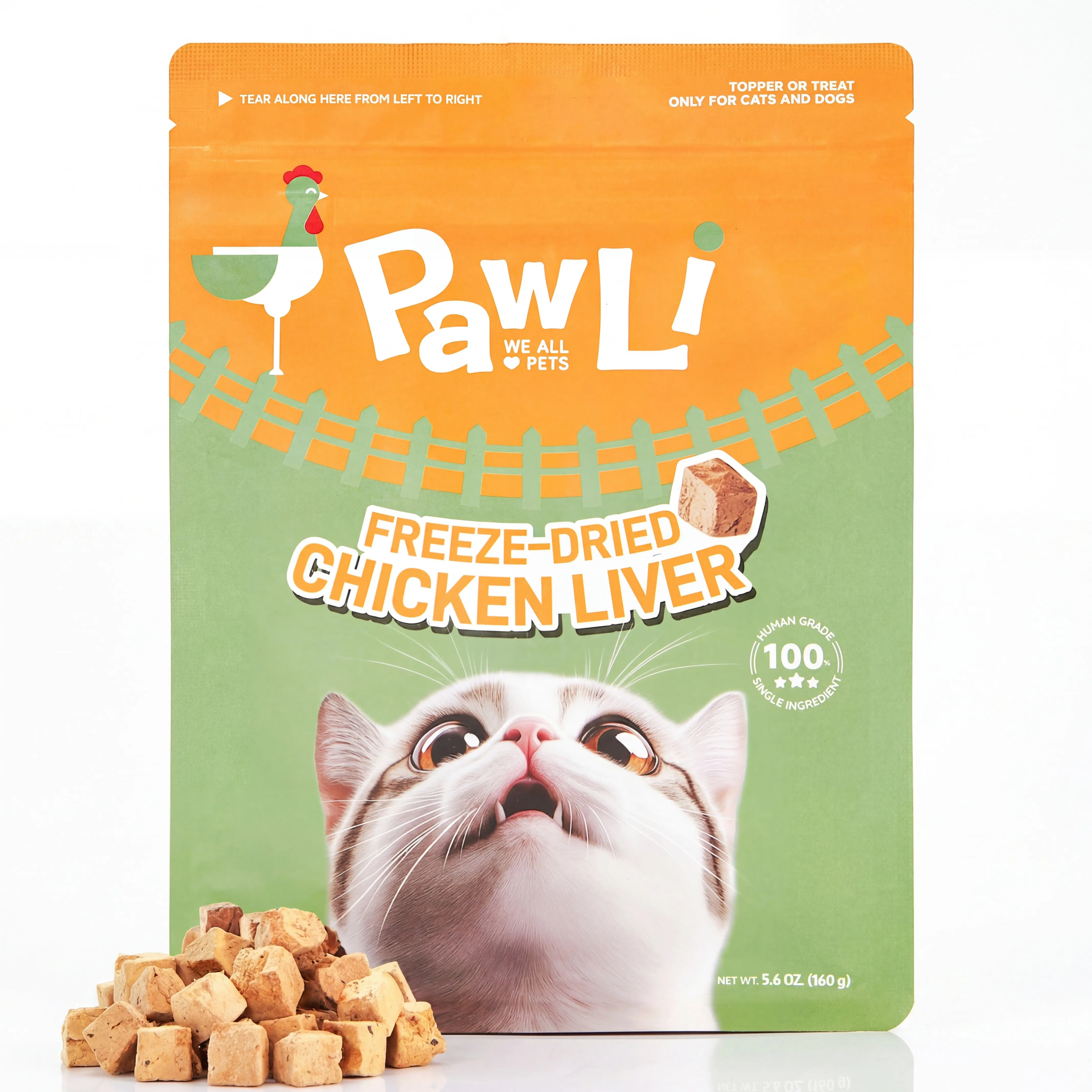 Freeze-Dried Chicken Liver Treats for Dogs & Cats | PAWLI