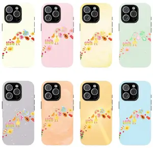 Cute Duck Case Cottagecore Aesthetic Phone Cover with Flowers, Fruits & Summer Market Design  Cover for iPhone 17 Pro Max 16 15 Plus 14 13 12 11 Plus