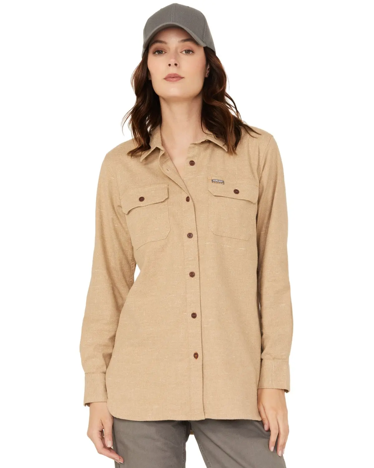 Ariat Women's Women'S Rebar Tunic Long Sleeve Button-Down Flannel Work - 10052943