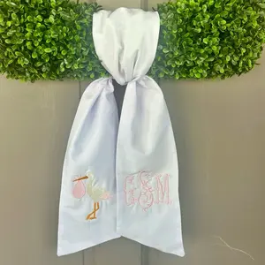 Baby Announcement Wreath Sash | Welcome Home Baby | Available Blue or Pink