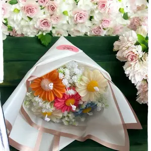 Candle bouquet- Decorative Floral Arrangement with Pink and White Flowers in Gift Box - Elegant Wax Bouquet for Special Occasions - witchy decor sassy gift