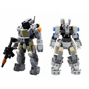 Mech Mechanised Marine Suit Robots Meche Assemble Figures Ideas MOC Building Blocks Toys for Children Kids Gifts Toy Bricks popular