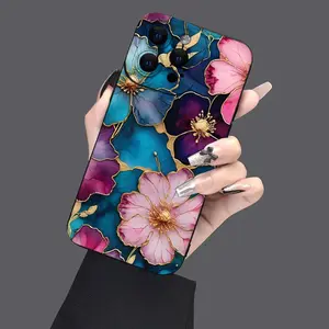 Floral Pattern Phone Case, Creative Fashion Phone Protective Cover, Phone Accessories Compatible with iPhone17 Pro Max Plus Air/16/15/14/13/12/11
