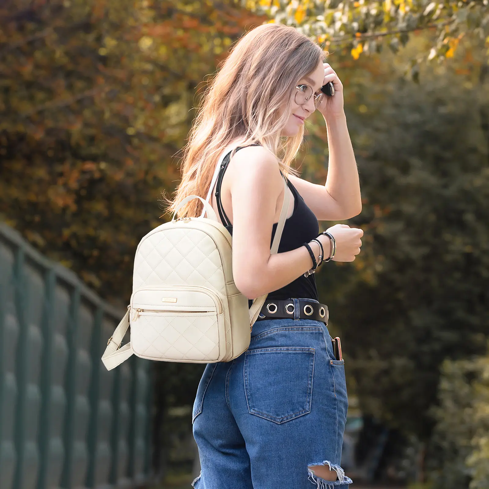 Mini Backpack for Women - Vegan Leather Small Fashion Purse Travel Work Montana West Small Backpack for Women Vegan Leather Mini  main image 2