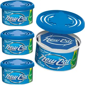 Car Air Freshener | Fiber Can Provides Long Lasting Scent for Auto or Home | Recycled Fiber | New Car Scent, 4 Air Fresheners