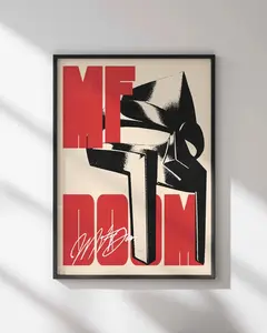 MF DOOM Inspired Digital Poster, Hip Hop Wall Art, Rap Music Print, Vintage Style Home Decor, Gift for Music Lovers