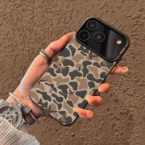 Camouflage Pattern Case for iPhone 17 Pro Max 17 Air 16/15/14/13/12/11 Pro Max XR XS E Plus Retro High-end Shockproof Drop Screen Protection Cute Durable PC Smartphone Cover