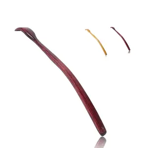 Oversized Wooden Back Scratcher, 18 Inch Extended Curved Handle for Easy Reach, Handcrafted Smooth Back Itch Reliever, Gentle on Skin Without Scratch Marks