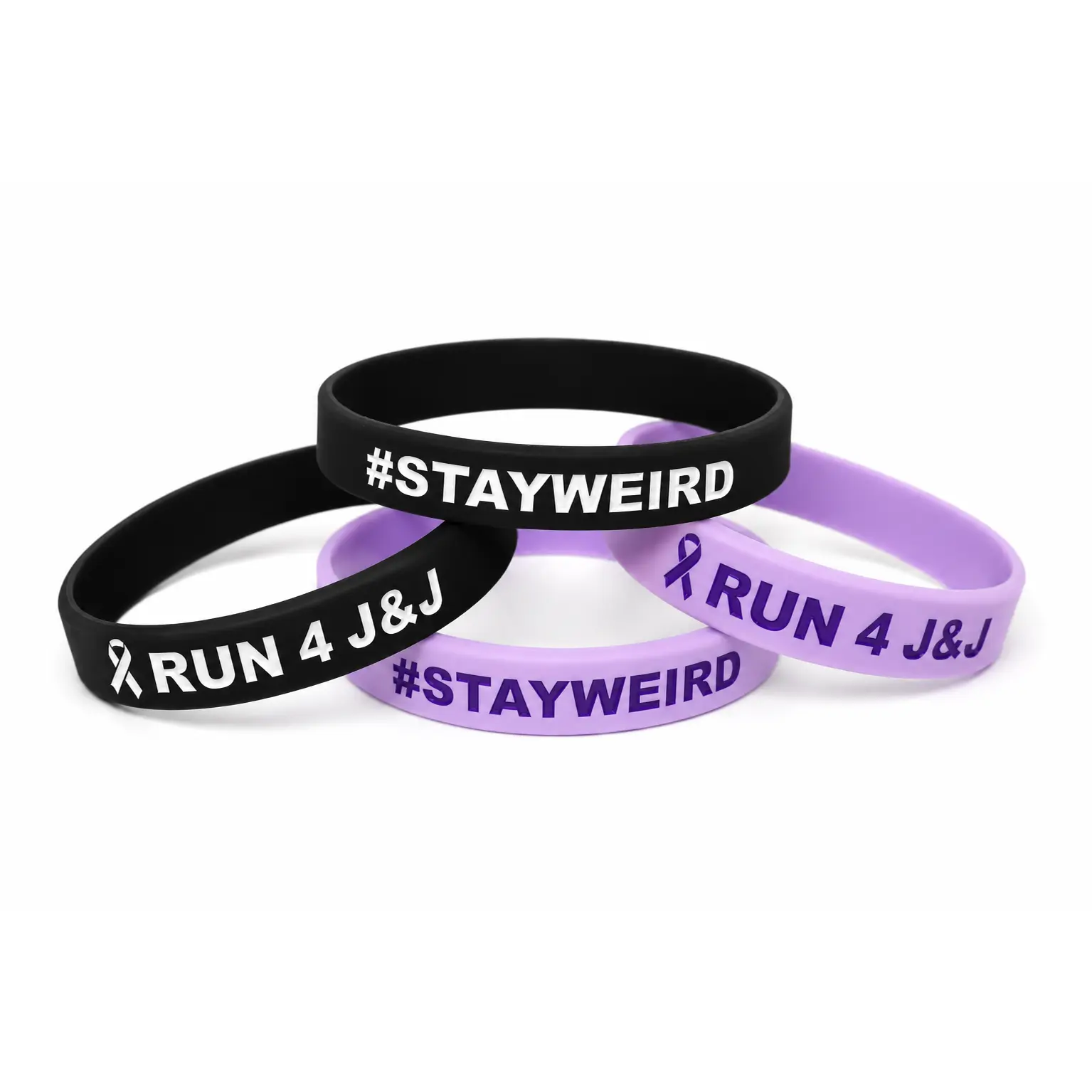 100 Miles x STAY WEIRD Wristband (BLACK&WHITE)